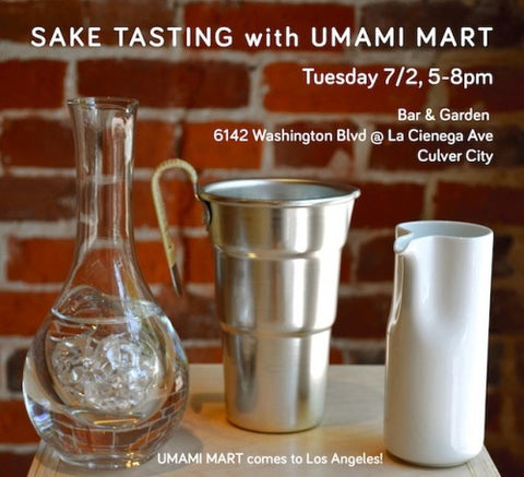 Upcoming Event: Sake Tasting @ Bar & Garden (LA)