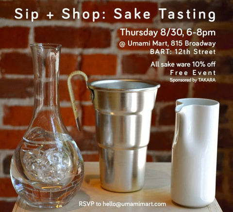 Sip + Shop: Sake Tasting This Thursday (OAK)