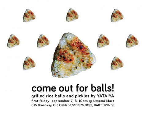 Upcoming Event: Yaki-Onigiri for First Friday (OAK)