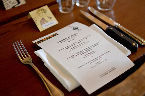 Here's the Menu for our 2nd Annual Sake Dinner at Camino!