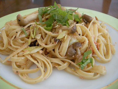 Japanify: Mentaiko Mayo Pasta with Shimeji Mushrooms