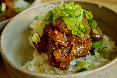 Japanify: Sashimi in Sesame Sauce + Ochazuke (Tea-Soaked Rice)