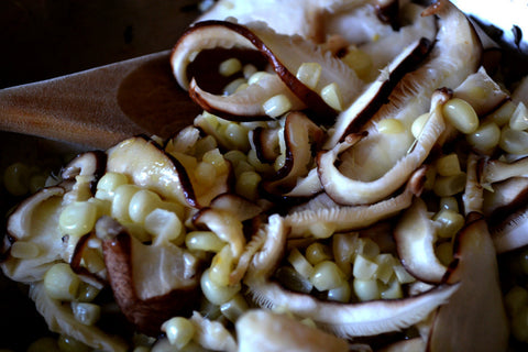 Japanify: Warm Shiitake and Corn Salad