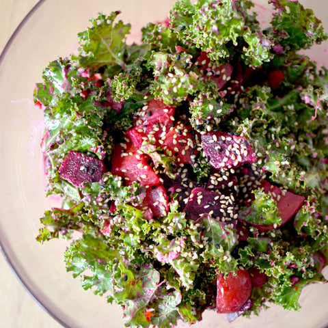 Kale + Beet Salad with Sakura Shoyu Vinaigrette