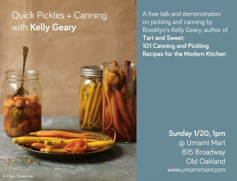 Upcoming Event: Quick Pickles + Canning with Kelly Geary