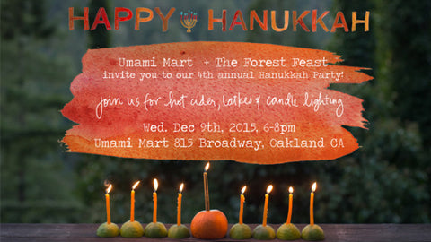 Upcoming Event: Our Annual Hanukkah Party with The Forest Feast