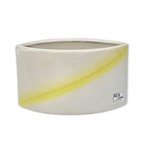 Ivory Yellow Stripe Vase