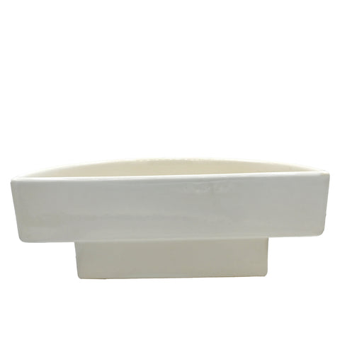 Half Moon White Vase