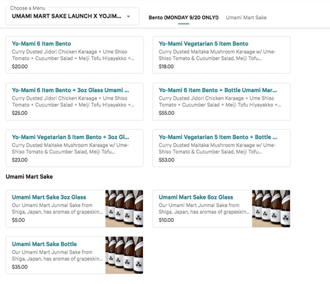 Umami Mart Sake Launch @ Yojimbo LA