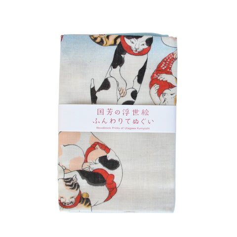 Cats, Blowfish + Octopus Tenugui