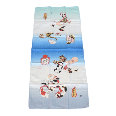 Cats, Blowfish + Octopus Tenugui