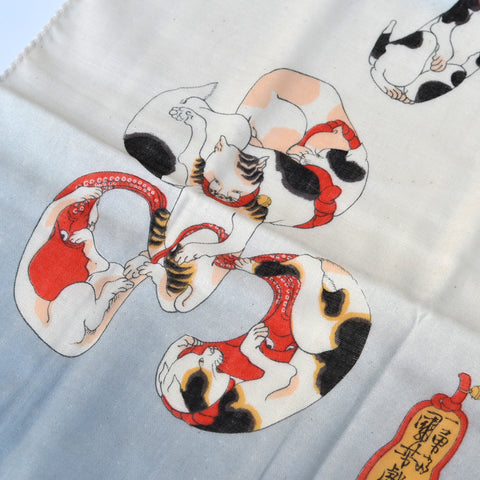 Cats, Blowfish + Octopus Tenugui