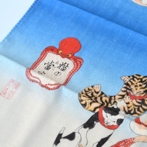 Cats, Blowfish + Octopus Tenugui