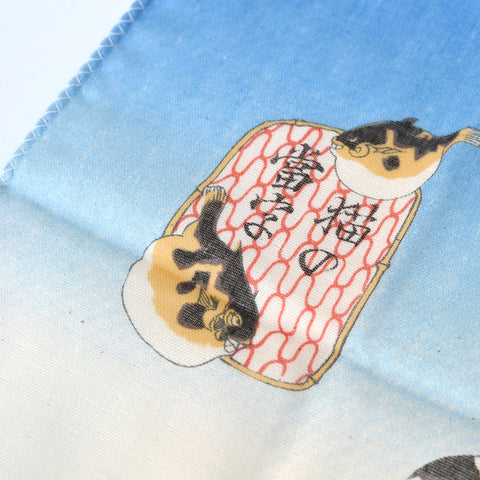 Cats, Blowfish + Octopus Tenugui