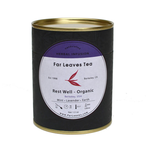 Far Leaves Rest Well Tea, Made in Berkeley, California