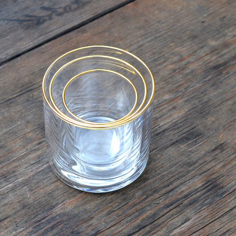11 oz Large Gold Circle Glass (6-Pack)