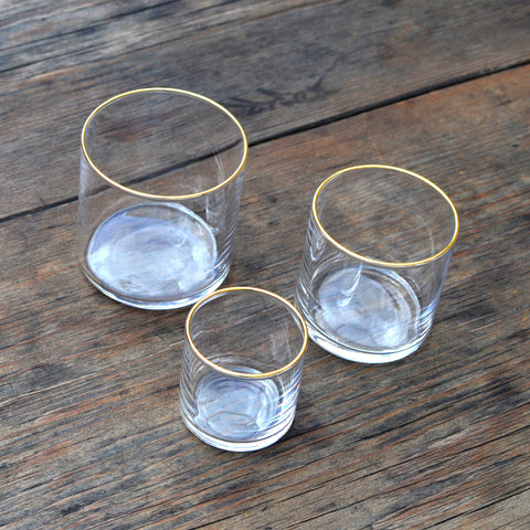 11 oz Large Gold Circle Glass (6-Pack)