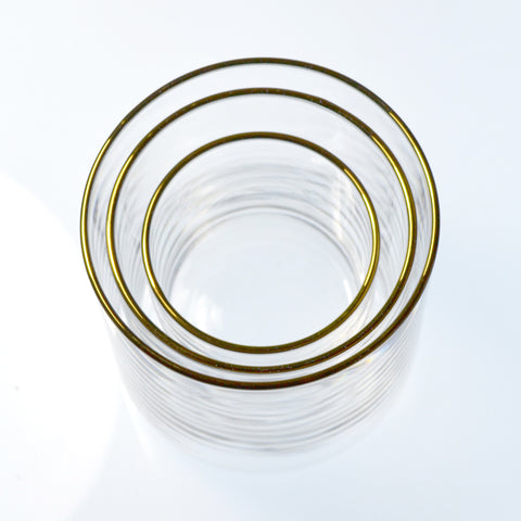 11 oz Large Gold Circle Glass (6-Pack)