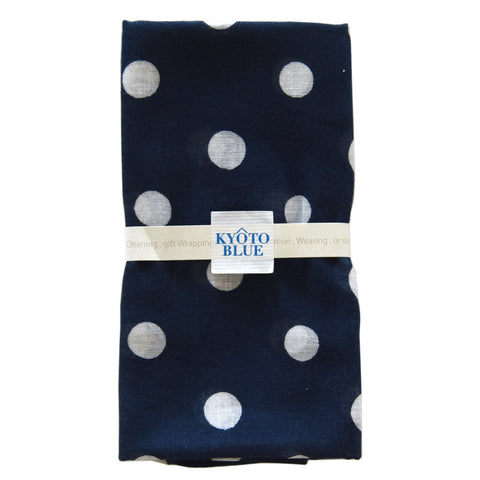 Kyoto Blue Indigo Polka Dot Furoshiki