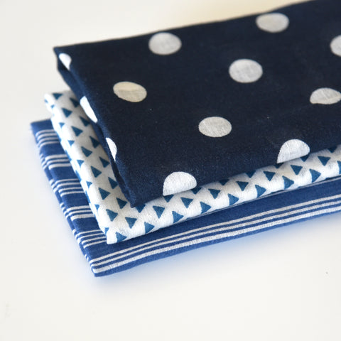 Kyoto Blue Indigo Polka Dot Furoshiki