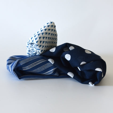 Kyoto Blue Indigo Polka Dot Furoshiki
